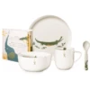 ASA Selection Kindergeschirrset 5-teilig Croco Weiß Glänzend -Babysachen Verkauf asa selection kindergeschirrset 5 teilig croco weiss glaenzend a408278