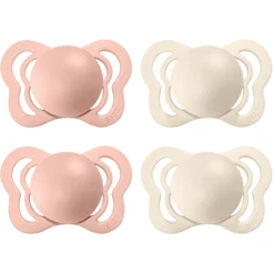 BIBS® Schnuller Couture Ivory / Blush Silikon 0-6 Monate, 4 Stk.