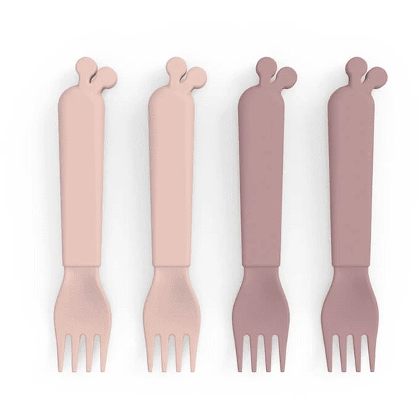 Done By Deer™ Gabelset Kiddish 4-er Pack Raffi Rosa 3 Done By Deer™ Gabelset Kiddish 4-er Pack Raffi Rosa