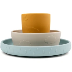 Done By Deer™ Geschirr-Set Stick & Stay Deer Friends Farbmix