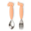Done By Deer™ Löffel- Und Gabelset Easy-grip, Deer Friends Koralle -Babysachen Verkauf done by deer loeffel und gabelset easy grip deer friends koralle a373553