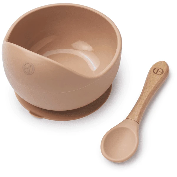 Elodie Silikonschüssel Mit Löffel, Blushing Pink 3 Elodie Silikonschüssel Mit Löffel, Blushing Pink
