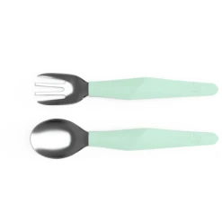 Everyday® Baby Edelstahl Esslern-Besteck Mit Silikongriff, 2 Tlg. In Mint Green