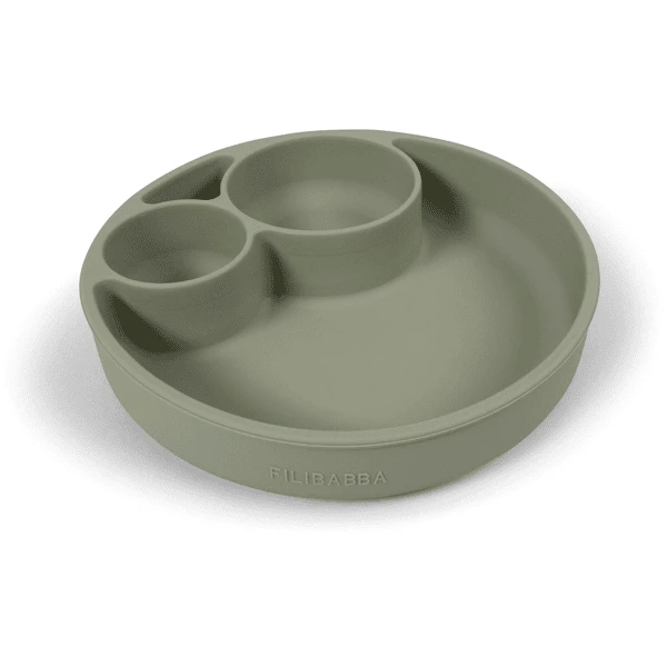 Filibabba Geteilter Silikon Teller - Powder Blue 3 Filibabba Geteilter Silikon Teller - Powder Blue