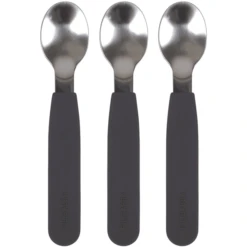 Filibabba Löffel Aus Silikon 3er-Pack, Stone Grey