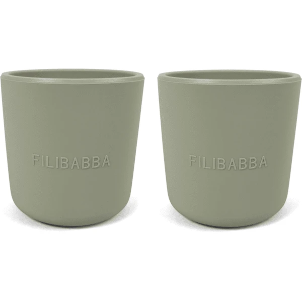 Filibabba Silikon Becher 2er-Pack - Grün 3 Filibabba Silikon Becher 2er-Pack - Grün
