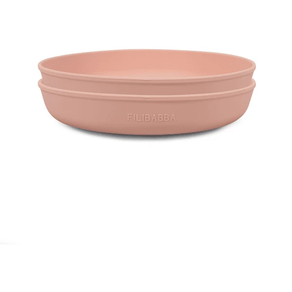 Filibabba Teller Aus Silikon 2er-Pack , Peach 3 Filibabba Teller Aus Silikon 2er-Pack , Peach
