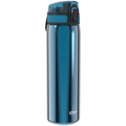 Ion8 Trinkflasche Auslaufsicher, Edelstahl, Blau, 600 Ml