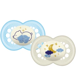 MAM Schnuller Night Silikon 6 - 16 Monate Bär/ Mond