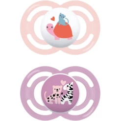 MAM Schnuller Perfect Silikon, 6-16 Monate, 2 Stk., Schildkröte/Zebra