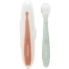 Nattou Silikonset 2 Löffel + Case -Babysachen Verkauf nattou silikonset 2 loeffel case a344576