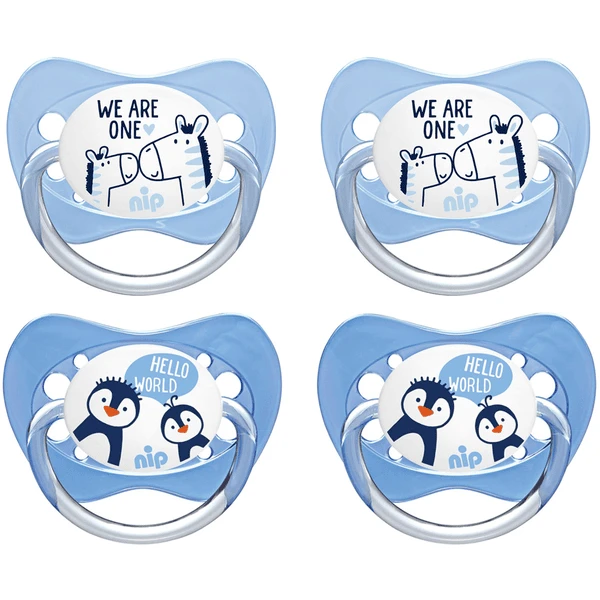 Nip® Schnuller Family Gr. 2 Silikon Pinguin Und Zebra 4 Stück 3 Nip® Schnuller Family Gr. 2 Silikon Pinguin Und Zebra 4 Stück