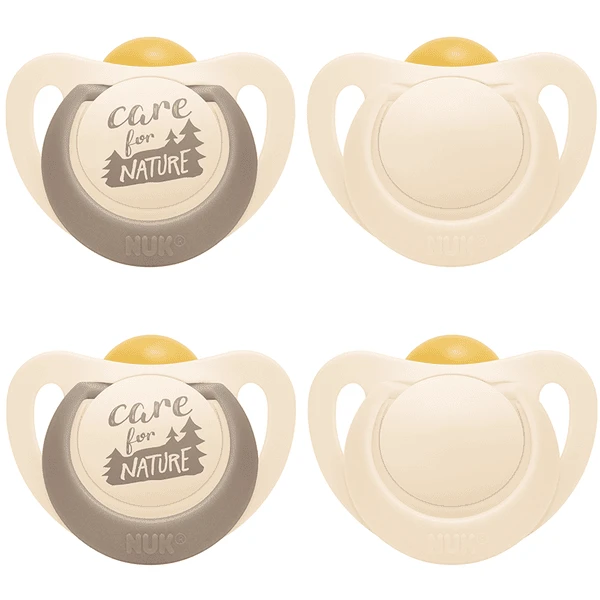NUK Schnuller For Nature 18-36 Monate, Beige Im 4er-Set 3 NUK Schnuller For Nature 18-36 Monate, Beige Im 4er-Set