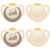 NUK Schnuller For Nature Latex 6-18 Monate, Beige Im 4er-Set