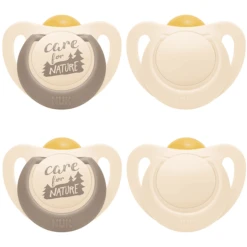 NUK Schnuller For Nature Latex 6-18 Monate, Beige Im 4er-Set