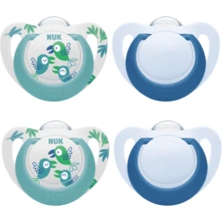 NUK Schnuller Star, Gr. 2 In Türkis/blau