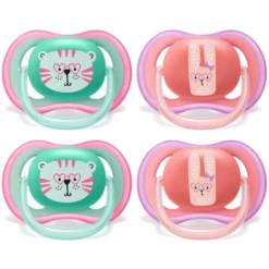 Philips Avent Schnuller Ultra Air SCF349/15 18m+ 4 Stück Tiger/Lama
