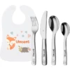 Schnullireich Geschenkset Mit Namen WMF Kinderbesteck Farm + Baby Lätzchen Fuchs Silber -Babysachen Verkauf schnullireich geschenkset mit namen wmf kinderbesteck farm baby laetzchen fuchs silber a405927