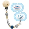 Schnullireich Schnullerkette Mit Namen + MAM Schnuller Daddy 6-18 Mon. Blau