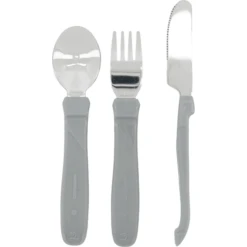 TWISTSHAKE Esslern-Besteck Aus Edelstahl In Pastell Grau